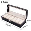 1pc High End Leather Watch Box Jewelry Packaging Rectangular Storage Box Transparent Window Jewelry 2 or 4position Watch Box