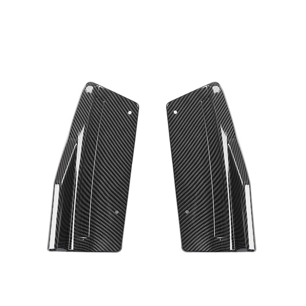 2Pcs Universal Carbon Fiber Car Rear Bumper Protector Rear Diffuser Side Lip & Corner Protector Kit Auto Body Styling Accessory