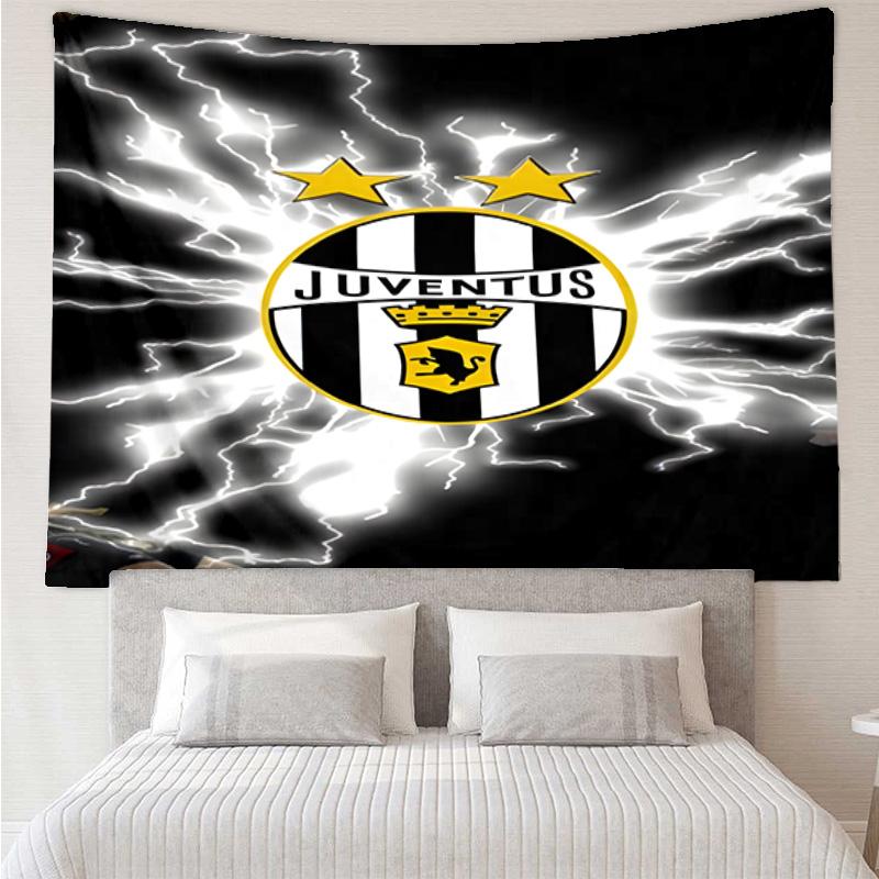 1PC Juven-tus Football Club Printed Tapestry Room Decoration Wall Hanging for Living Room Bedroom, dormitory, Birthday and Christmas gifts