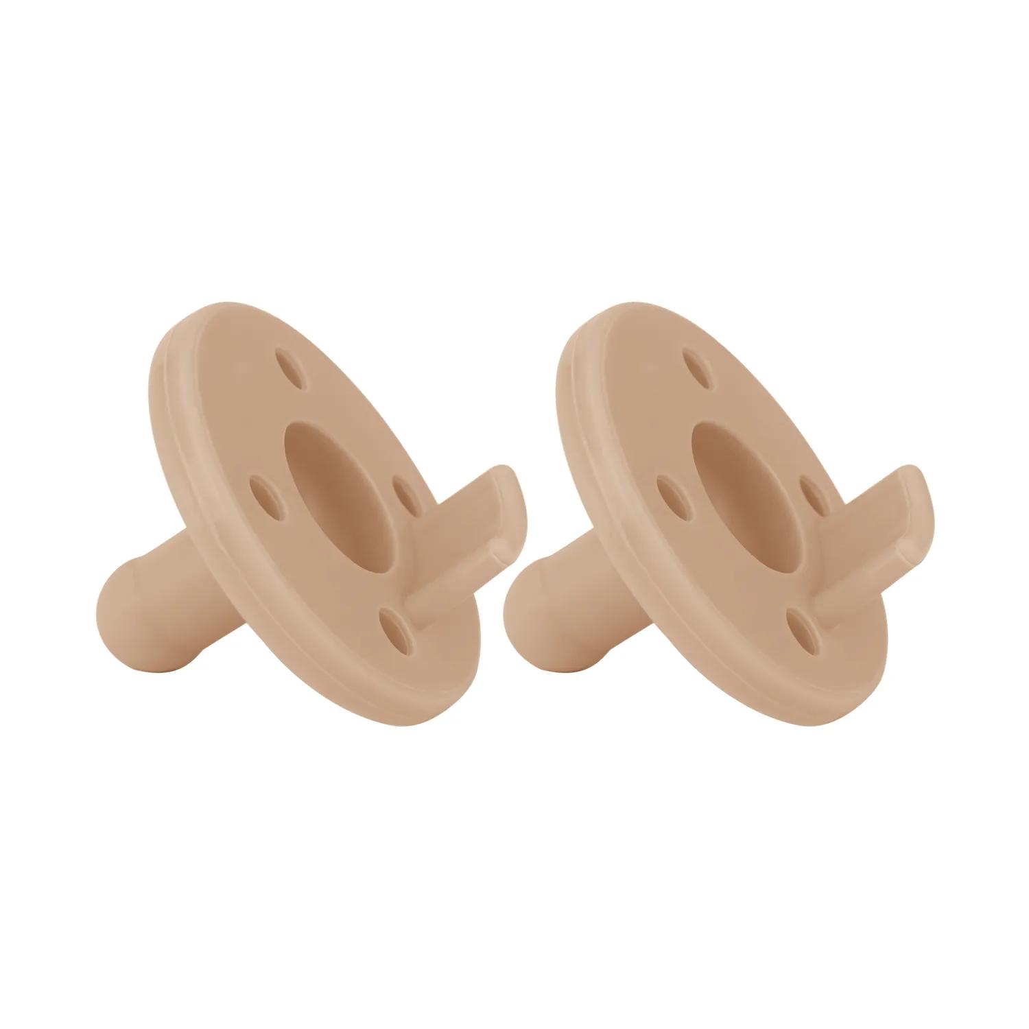 Dynamischer Silikon-Schnuller für Babys 2 Stück. MinikOiOi Beige 0-24m