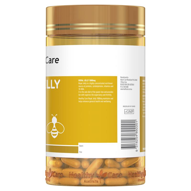Healthy Care Royal Jelly 1000mg 365c