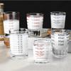 Measuring Cups with Scale Glass for Kitchen, Small Measuring Cups for Cocktail, Ounce, Round Espresso, Bar Drinker, Milk Tea Too
