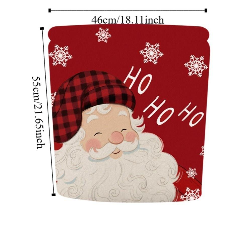 Removable Christmas Chair Cover Snowmen Cartoon Xmas Dinner Chair Seat Cover Santa Claus Stretch Seat Protector