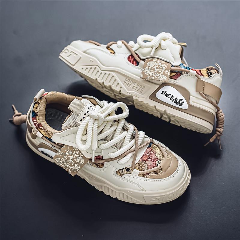 

Кроссовки осень-весна мужские вулканизированные туфли на платформе модные белые кожаные туфли повседневные кроссовки мужские Chaussure Homme 39 хаки