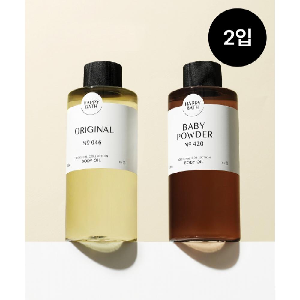 Happybath Original Collection Body Oil 250ml 2 Pack  Optional 03 Original 1 pack+1 baby powder
