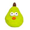 Boredom Relief Pet Toy Squeaky Pear Dog Toy, Latex Chew Anxiety Interactive Fetch Teeth Cleaning for Aggressive Chewers Durable Teething