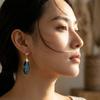Colorful Droplet Pendant Earrings Teardrop Shape Dangle Earrings  Fashion Accessories