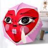 1pc Heart MaskAutomatic Open/close, All-Season Portable Folding Umbrella for Friends, Travel, Everyday, Events - Compact Parasol, Outdoor Ac