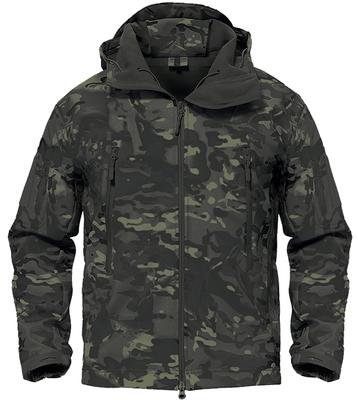 TACVASEN Windproof Ski Military Solid Winter Jacket for Mountaineering and Sizes CP and XL Men's Jacket, Style, Fleece, Winter, Black,