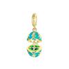 Luckly Four Leaf Clover Dangle Charm Copper Family Tree Flower Bead Pendant Fit Original Bracelets Necklace Jewelry