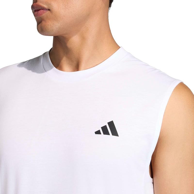 [Adidas] Sleeveless T-Shirt WO-ES FR Sleeveless Men's LOG28 White (KD5424) M