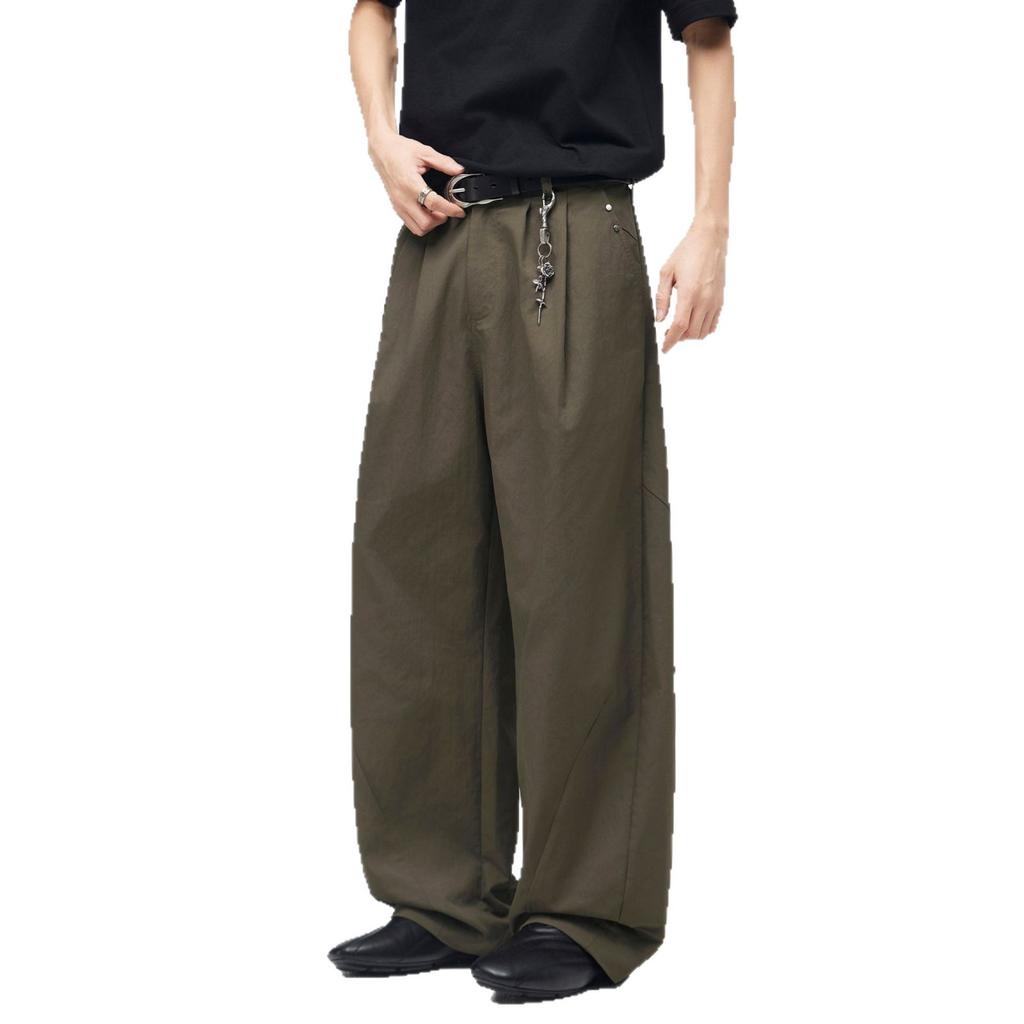 American High-end Cleanfit Deconstruction Profile Scimitar Pants Men's Trendy Brand Loose Wide-leg Straight Casual Trousers
