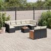 VidaXL Garden Lounge Set with Cushions 10 Pcs, Patio Sofas, Patio Furniture Set, Outdoor Furniture, Black 3260376