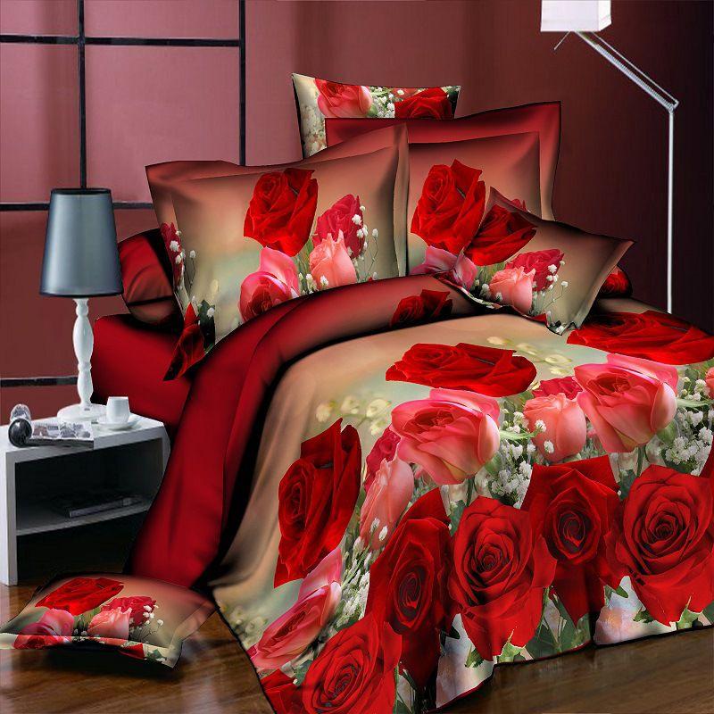 Elegant 3d Flower Design Duvet Cover Set Featuring Comfortable Bedding Essentials