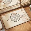 Modern Chinese Style Diatomite Floor Mat Entryway Kitchen Non-Slip Water Absorbent Easy Clean Square Rug