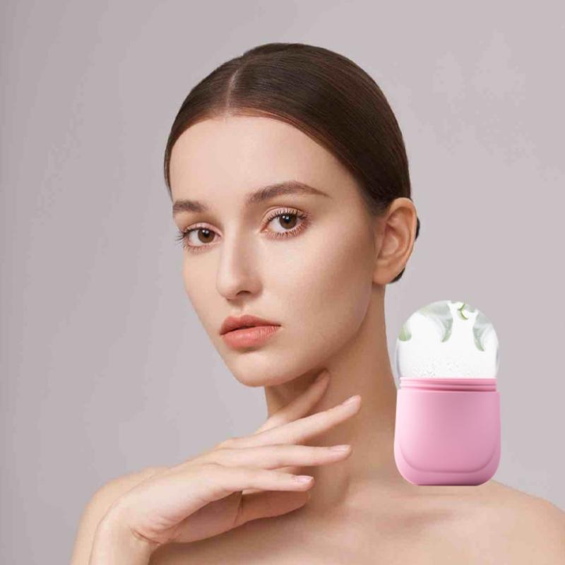 Silicone Ice Cube Face Ice Roller Massager For Beauty Skin Care Reusable Silicone Ice Mold For Cool Skin Tools