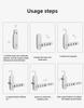 Foldableable Portable Clothes Drying Rack Travel Clothes Hanging Rack 7 Hole Multi-functional Storage Home Business Trip Hotel Clothes Hanger Tool