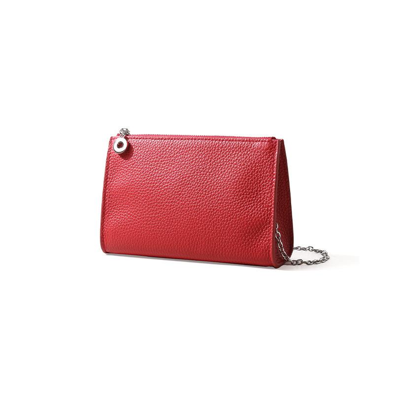 2025 new leather underarm bag first layer cowhide women's commuter shoulder bag simple small fresh handbag women