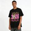 2026 New Year New Grace New Praise Glitter Firework Print Top Pure cotton T-shirt