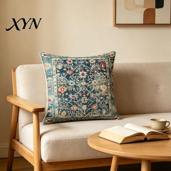 Square Pillow Case Boho Throw Covers, 18 x Inch Bohemia Bedroom Pillowslip Ethnic Style Cushion Case, Decorative Pillowcase for Sofa Couch