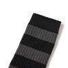 MARGESHERWOOD METAL STRIPE SOCKS_black stripe