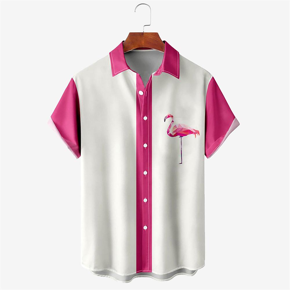 Camicia Hawaiana da Uomo 2026 Stampa Poker Moda Casual Collo a Revers Spiaggia Camicia Vintage