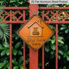 2D Flat, 1pc Vintage House-Themed Metal Wall Sign - Retro Estate Decoration with House & Plan - Aluminum Plaque Suitable for Living Room, Office
