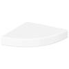 Floating Corner Shelf High Gloss White 25 x 25 x 3.8 cm MDF