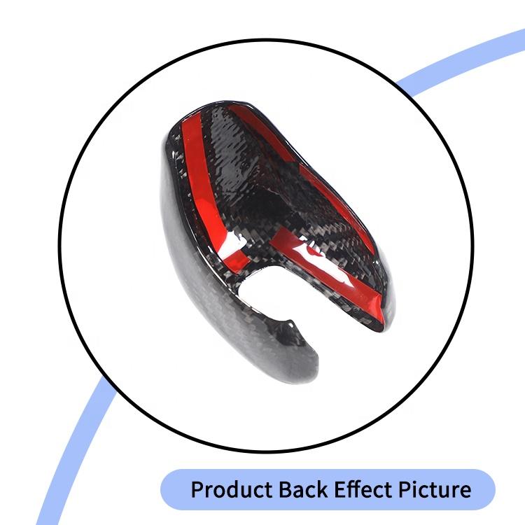 For Nissan Altima 2013-2016 Carbon Fiber Engine Decorative Trim Gear Shift Knob Cover Interior Trim Black Lightweight