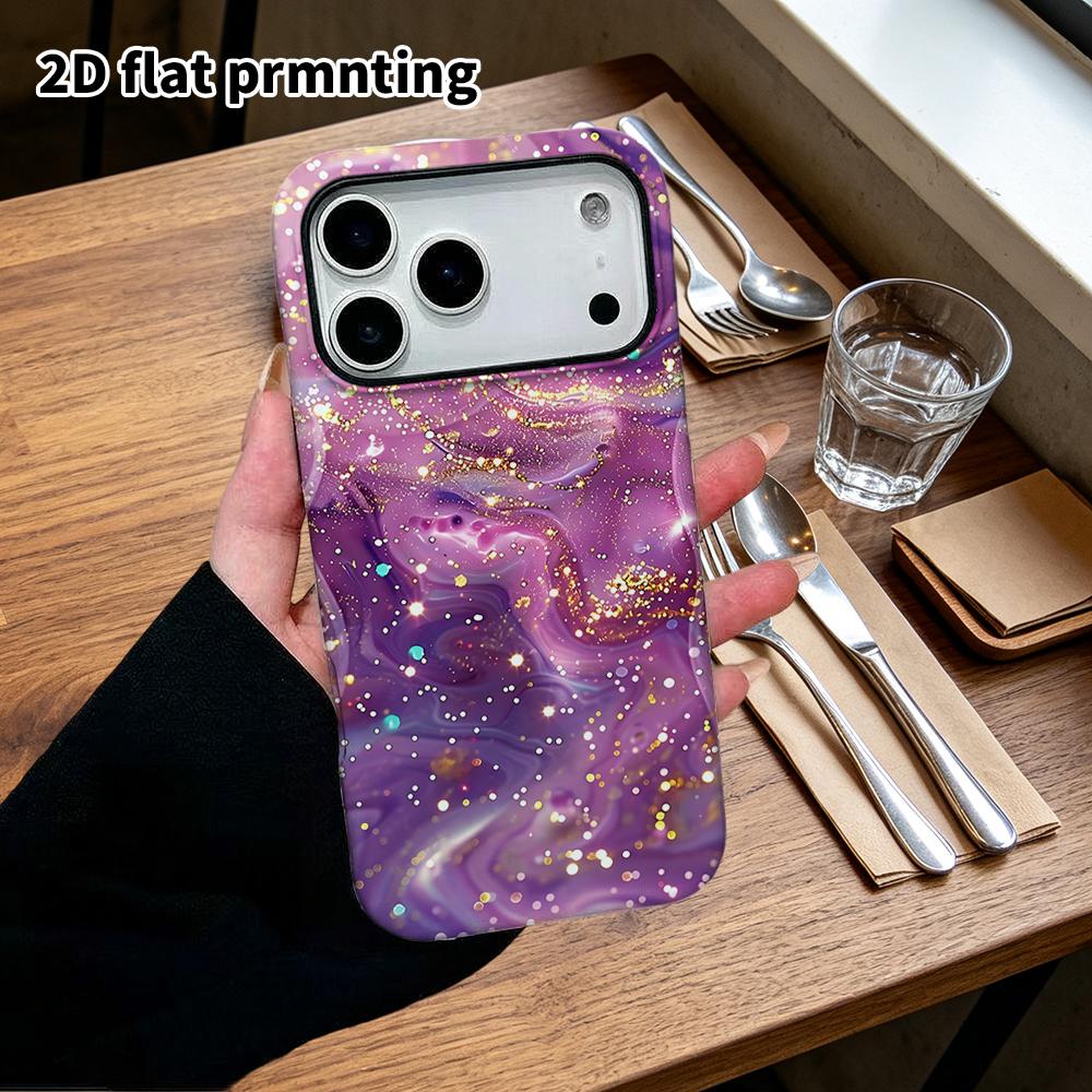 Phone Case: 2D Flat Design Suitable for iPhone 18 17 16 15 14 13 Pro Film Protective Case, Couple Style, Dreamy and Hazy, Christmas and Halloween Gift