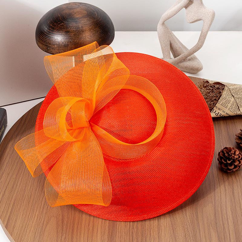 2026 Spring/Summer Wide Brim Retro Bowknot Hat for Women: French Socialite Style