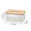 Tissue Box Clear Household Transparent Rectangular Desktop Wooden Tables Napkin Storage Durable And Sturdy Holder Tissue Boxs