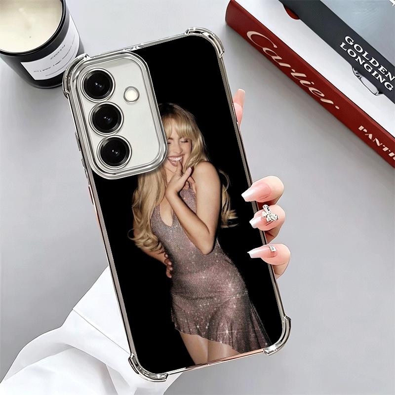 

CR66 S-Sabrina C-Carpenter Plating Phone Case For Samsung A17 A07 A37 A57 A16 A56 A15 A55 A14 A54 A13 A53 A26 A36 A25 A35 A24 A3 Samsung A16