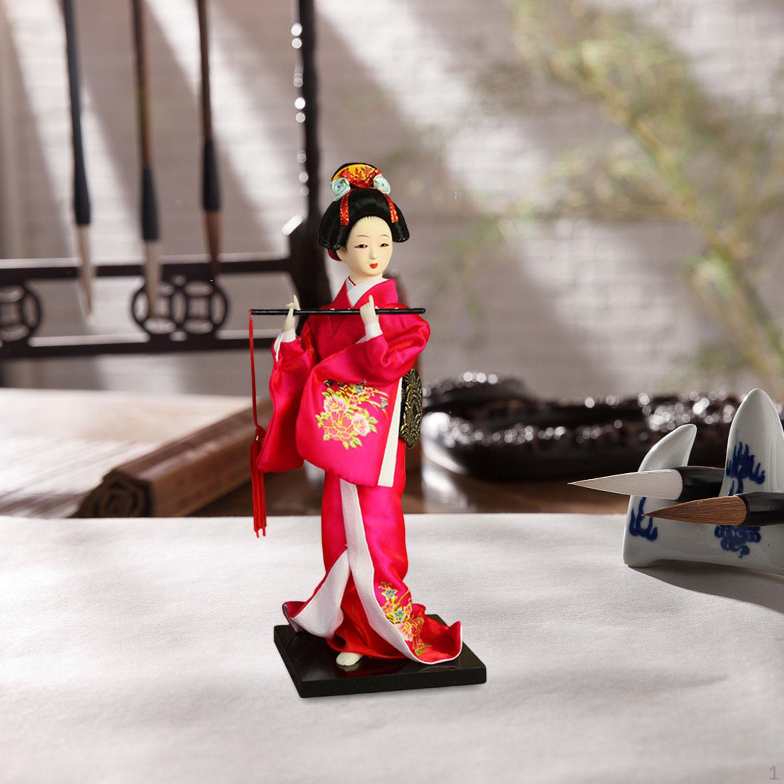 

Азиатская Японская Гейша Кимоно Кукла Настольные Украшения Скульптура Настольное Украшение Коллекционное Style A