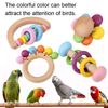 4PCS Parrot Toy Bird Chewing Toys Hanging Wooden Toy Parrot Playing Toy Set