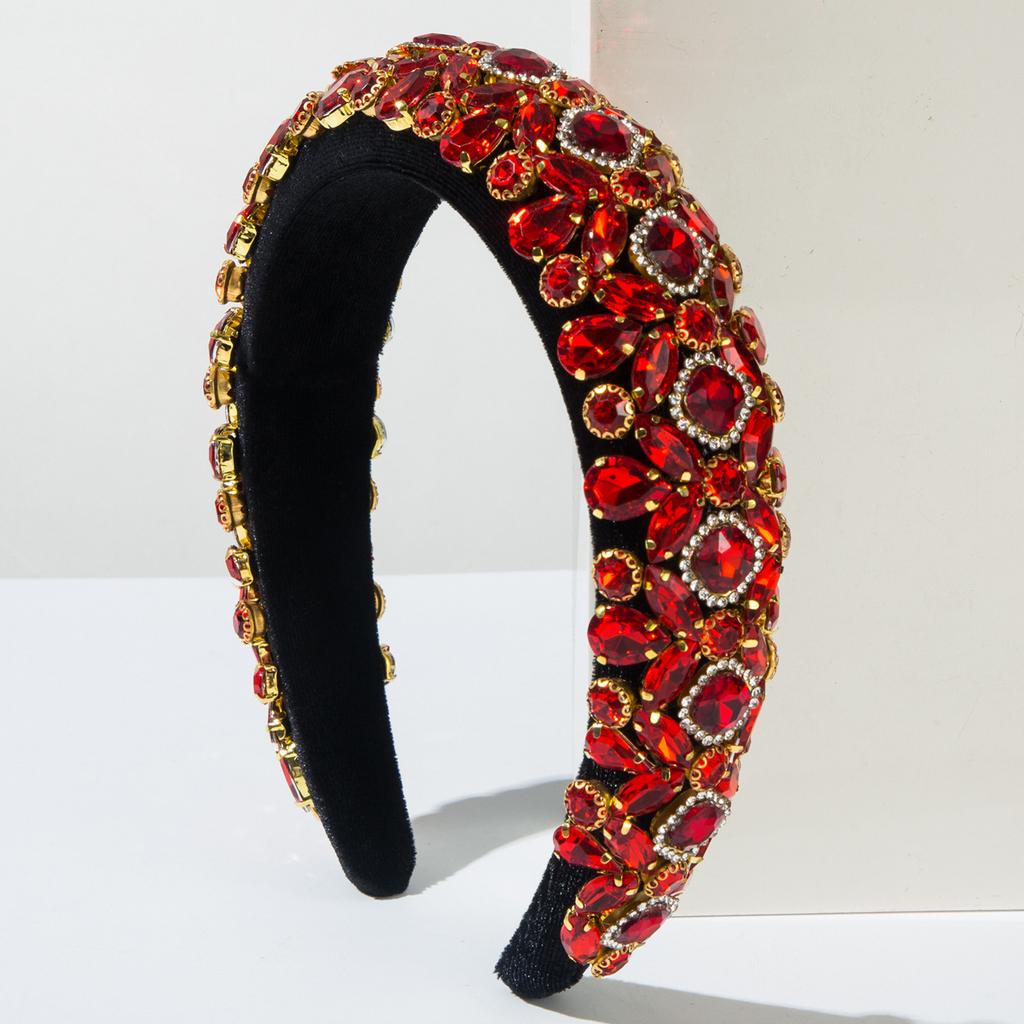 Wide-edge Velvet Hairband, Royal Style Vintage Headband, Luxurious and Exquisite Evening Hair Accessory