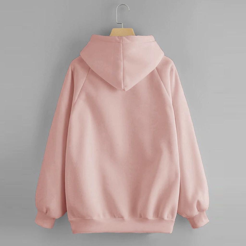 2023 Autumn/Winter Women's Plus Velvet Thick Loose Hooded Sweatshirt