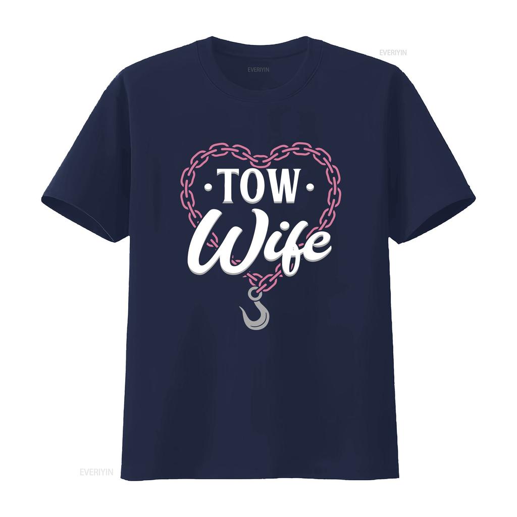 Tow Truck Wife T Shirt Driver Towing  vintage Washed Comfortable Stylish Breathable graphic Top For Everyday Wear Slightly