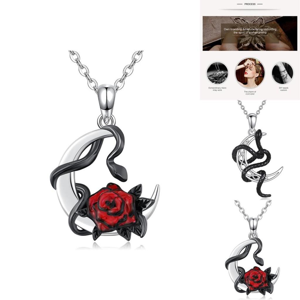 Superbe Collier Wish Vintage Serpent Enroulé Strass Goutte Huile Pour Toutes les Occasions