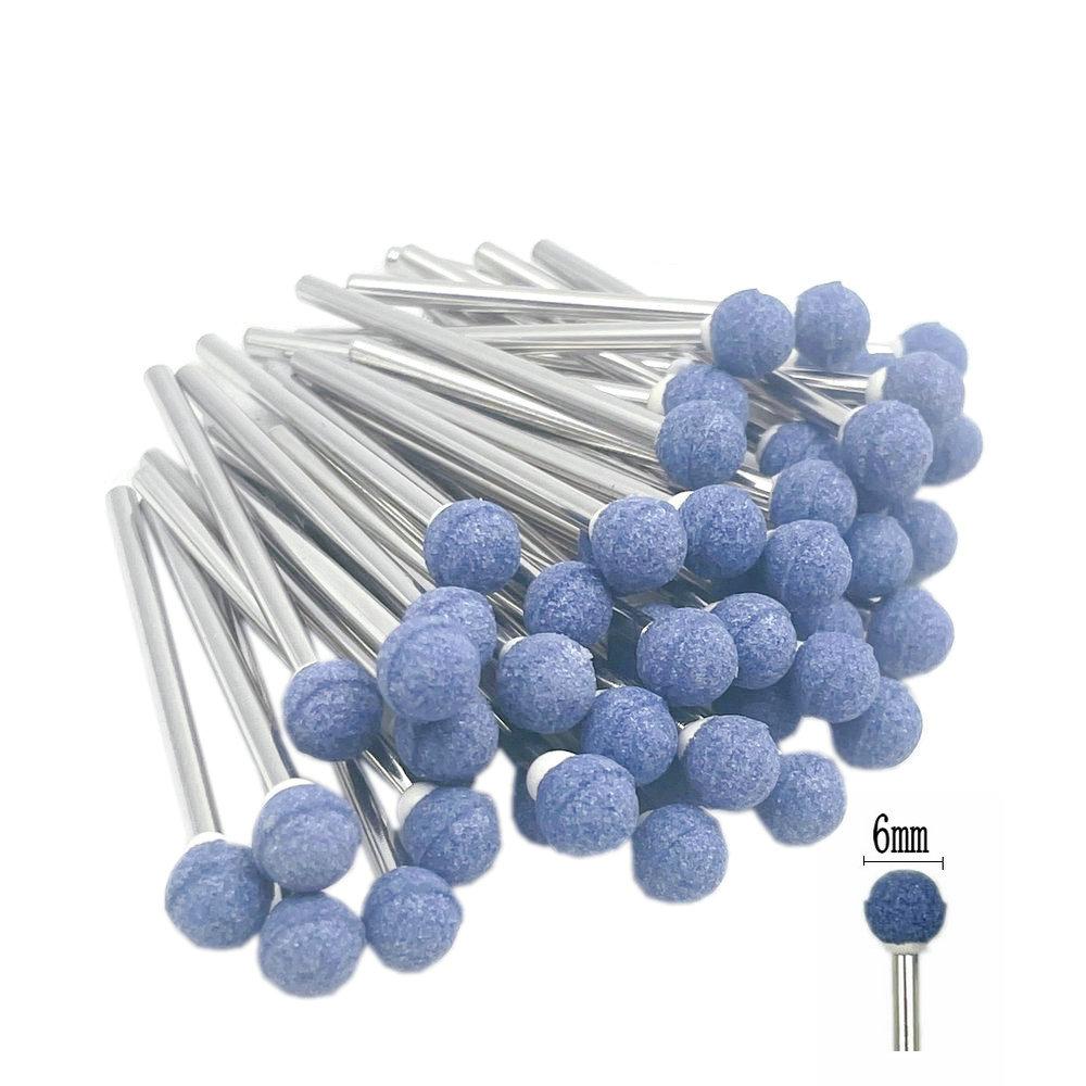 50pcs/set  Dental Stone Grinder Polisher Burs For Contouring Shaping Porcelain Dental Rotary Stone Polisher 2.35mm Shank