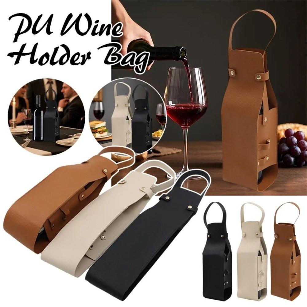 Borsa Regalo per Vino Riutilizzabile di Lusso a Doppio Strato Portabottiglie da Vino a Doppio Strato in Pelle PU Borsa Regalo Resistente per Champagne