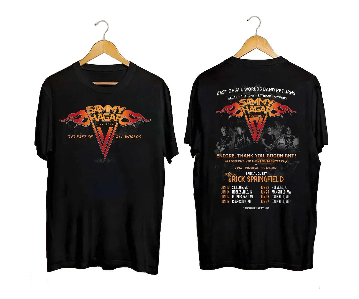 Sammy Hagar Best Of All Worlds Tour 2026 Graphic Shirt Unisex T-Shirt S