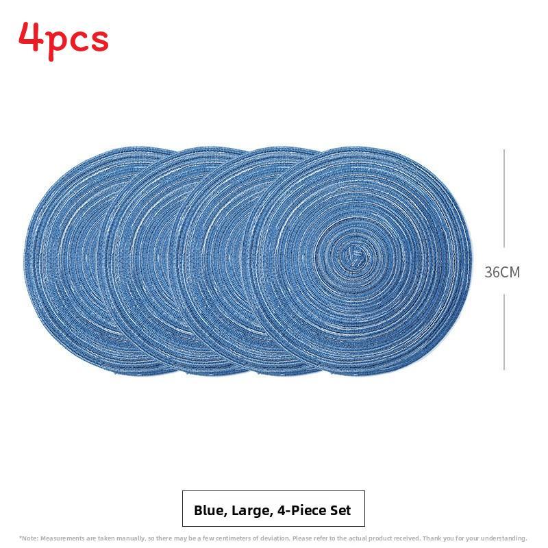 Nordic Style Round Fabric Coaster Set For Home Dining And Tea Cup Protection