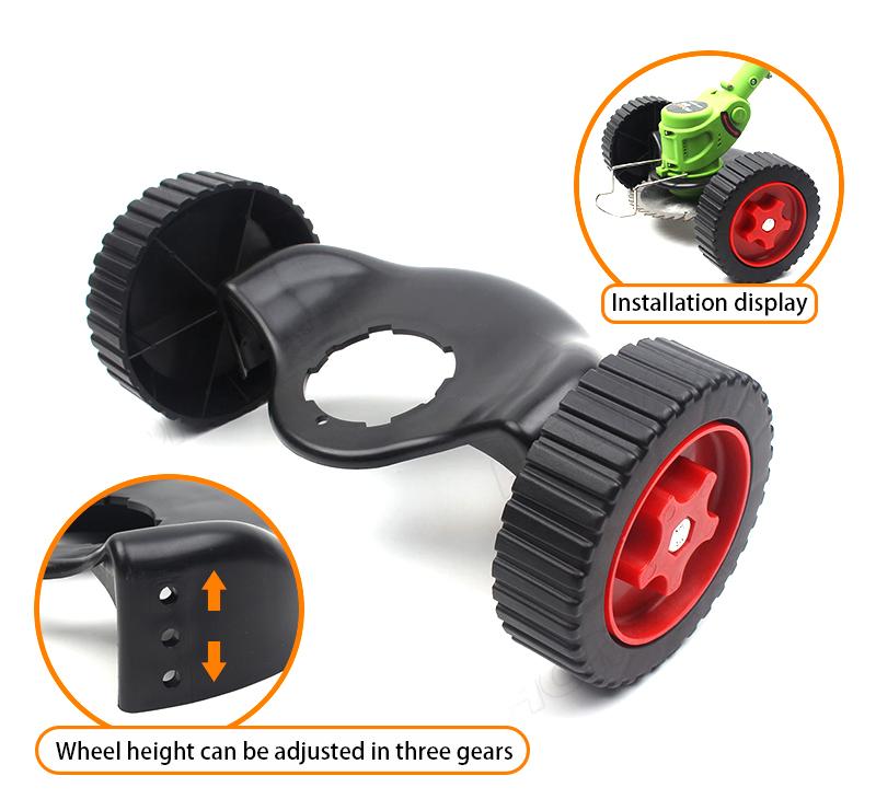 1 ks Odnímatelné oboustranné kolo pro elektrický vyžínač trávy Pomocný nástroj Kola sekačky na trávu Elektrické příslušenství Vodítka