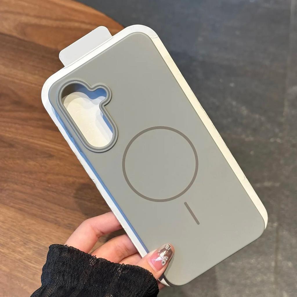 Thin Hard PC Magnetic For Magsafe Case For Samsung S25 Edge S24 S23 S22 Plus FE Ultra A55 A36 A16 A26 A06 Frosted Cover