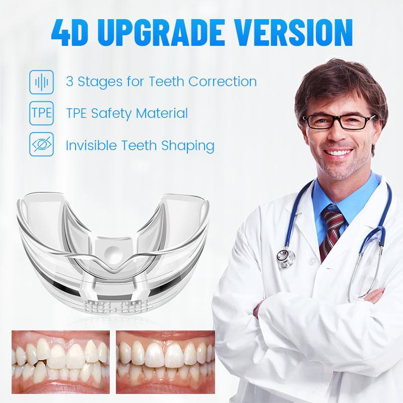 3 Fasi Apparecchi Ortodontici Dentali Mantenitore per Denti Paradenti per Bruxismo Raddrizzatore per Denti Dispositivo Anti-Russamento Stop Sonno 3