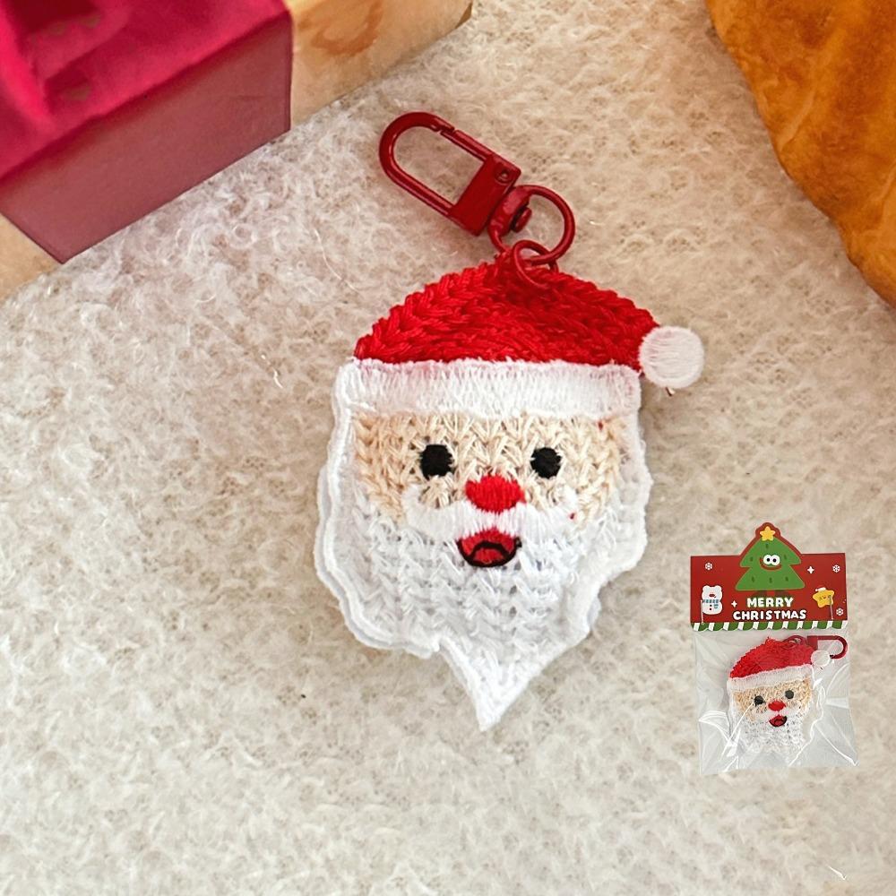 Weave Cartoon Santa Claus Keychain Christmas Tree Christmas Plush Toy  Backpack Decor