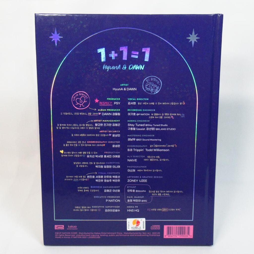 [UŻYWANE] Hyuna & Dawn 1+1=1 HYUNA & DAWN Tylko etui i CD wydanie koreańskie