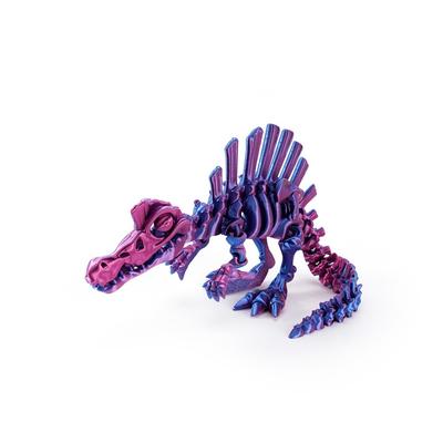 Miniatura de Dinosaurio Echinosaurus Multicolor Impresa en 3D Articulaciones Móviles Figurina de Dragones Móviles Modelo Óseo Manualidad de Escritorio