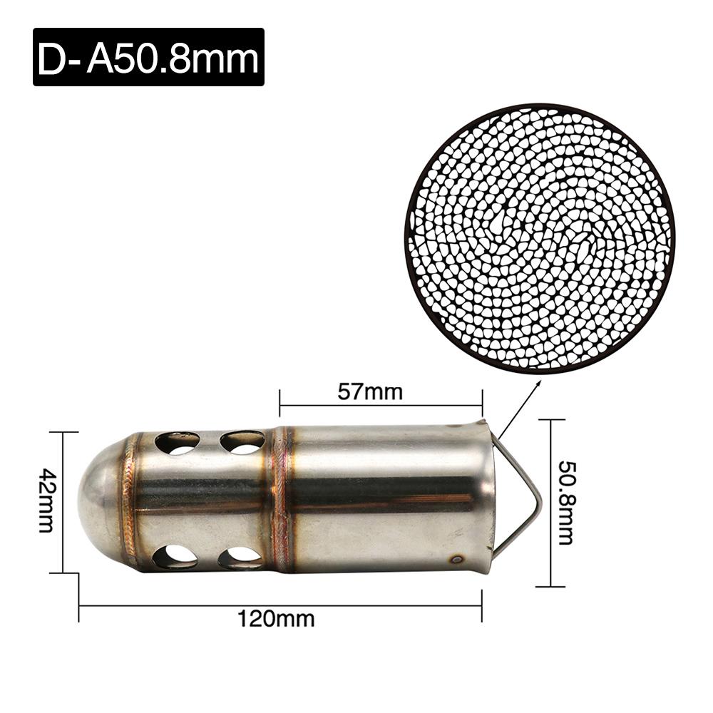 ZSDTRP 50.8mm 60mm Motorbike Universal Front Catalyst DB Killer for Motorcycle Exhaust Muffler